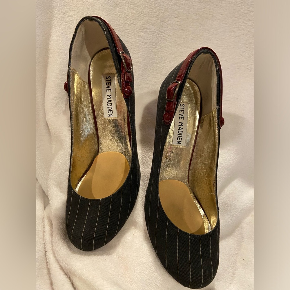 Steve Madden pinstripe heels